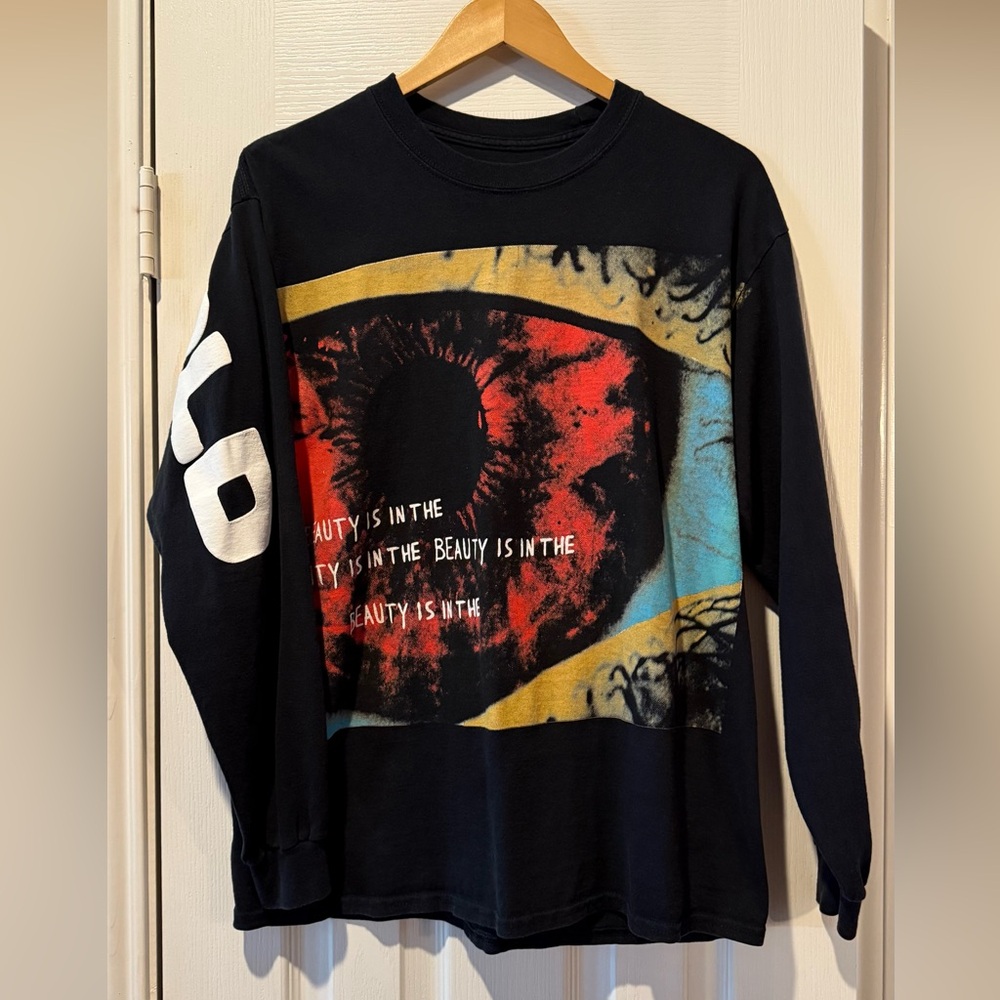 Astroworld Shirt Cactus Jack Travis Scott Black Long Sleeve Tee Shirt 2019 Eye